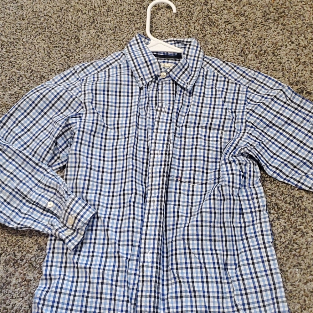 Button down plaid shirt